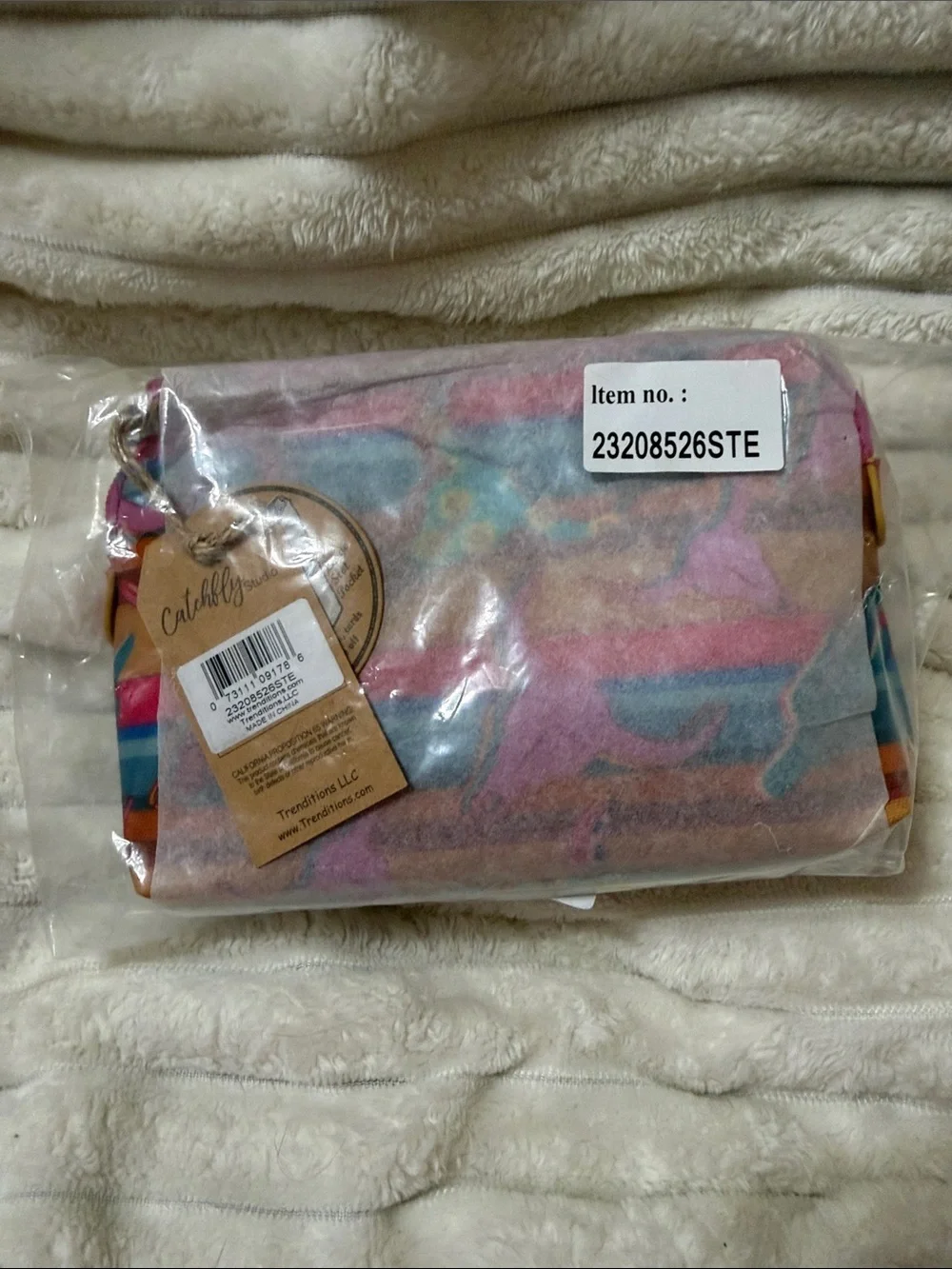 Catchfly Western Multicolor Cow-skulls and Cactus Cosmetic Bag